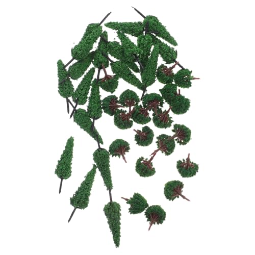 Gatuida 40 Stück Teiliges Miniatur Modellbäume für Diorama Realistische Grüne Bäume aus Kunststoff Vielseitig Einsetzbar für Modelleisenbahn Architektur und Kreative DIY-projekte von Gatuida