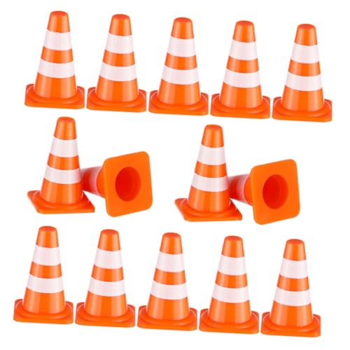 Gatuida 40 Stück Verkehrskognitives Trainingskegel Leitkegel Zeichen Für Verkehrsgeräte Mini -zapfen Verkehrskegel Bunte Kegelfußball Üben Orange Plastik von Gatuida
