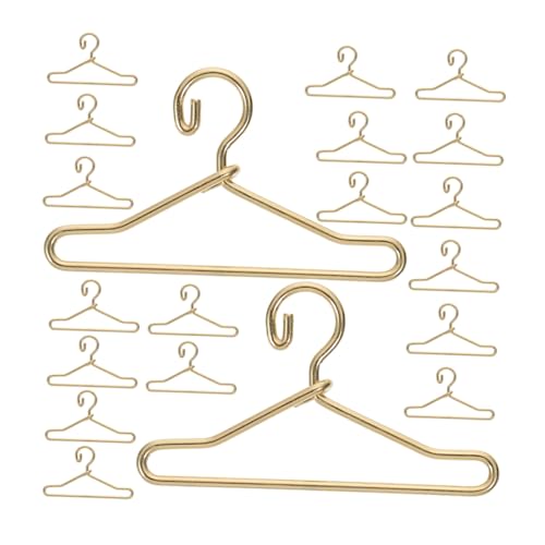 Gatuida 45 Stück Teiliges Mini Metall Puppenkleiderbügel Gold Kompakt Robust für Puppenhaus Puppenkleiderschrank Platzsparend Langlebig Schadstofffrei als Ersatz für Beschädigte von Gatuida