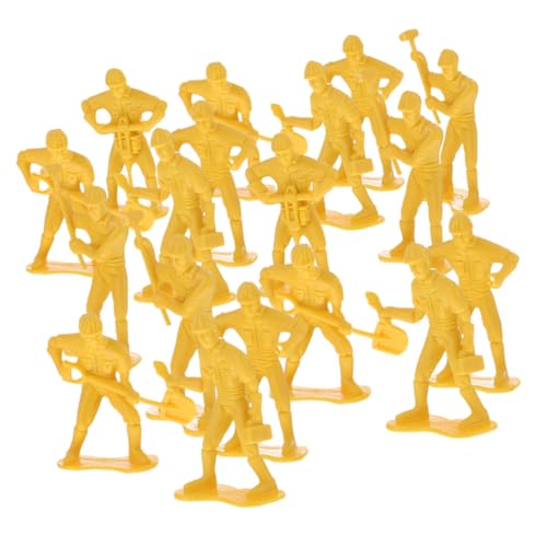 Gatuida 45 Stück Teiliges Miniatur Notfall Reparaturteam Modell aus Langlebigem Kunststoff Realistische Mikro Landschaftsdeko Praktische Bauarbeiter Figuren für Modellbau und von Gatuida