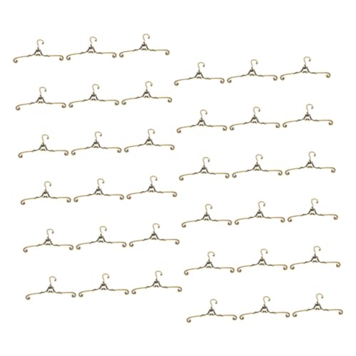 Gatuida 48 Stück Mini Metall Kleiderbügel für Puppenkleidung Stabile Vintage Miniatur Drahtbügel Robustes Metall für Puppenschrank Aufbewahrung und Präsentation von Puppenkleidern von Gatuida