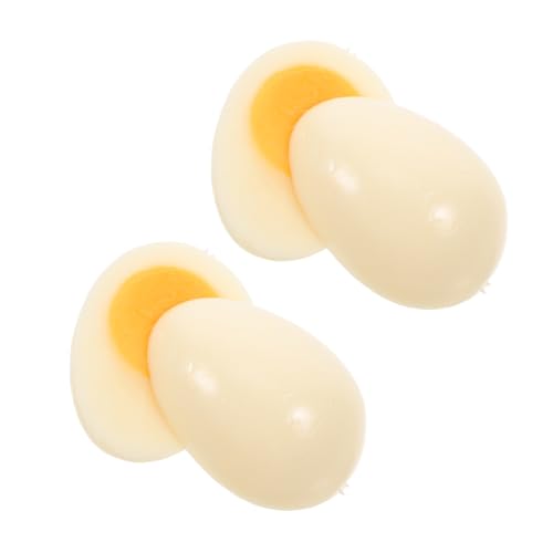 Gatuida 4Stücke Künstliche Gekochte Eier Modell Simulation Lebensmittel für Food Fotografie und Kochlernen als Requisite und Kühlschrank Organizer von Gatuida