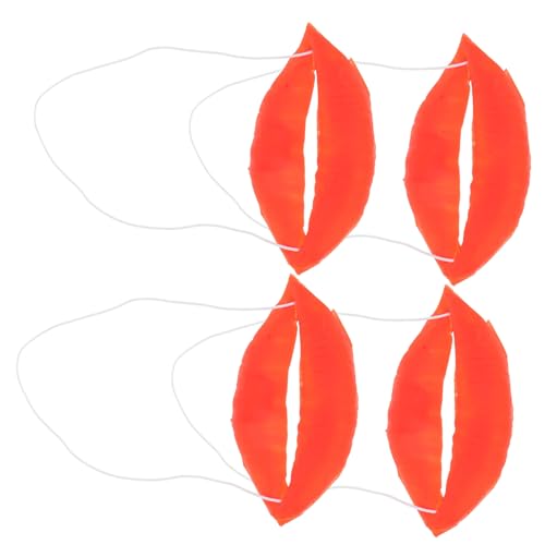 Gatuida 4Stücke Teiliges Halloween Wurst Mund Requisiten Lustige Große Rote Lippen für Cosplay Clowns und Partys für Karneval und Gatuida 4Stücke Teiliges Halloween Wurst Mund Requisiten Lustige Große Rote Lippen für Cosplay Clowns und Partys für Karneval und von Gatuida