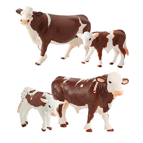 Gatuida 4Stücke Teiliges Kuhmodell Simulation von Farmtieren für und Lernspielzeug Kreativität und Kognitiven Fähigkeiten von Gatuida