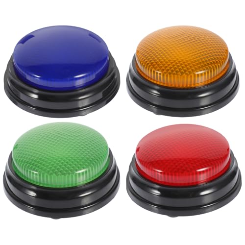 Gatuida 4pcs Light Sound Game Button Fun Party Prop Buttons with Alarm Sound for Competitions Events for Quizes Festivals and Office Games Gatuida 4pcs Light Sound Game Button Fun Party Prop Buttons with Alarm Sound for Competitions Events for Quizes Festivals and Office Games von Gatuida