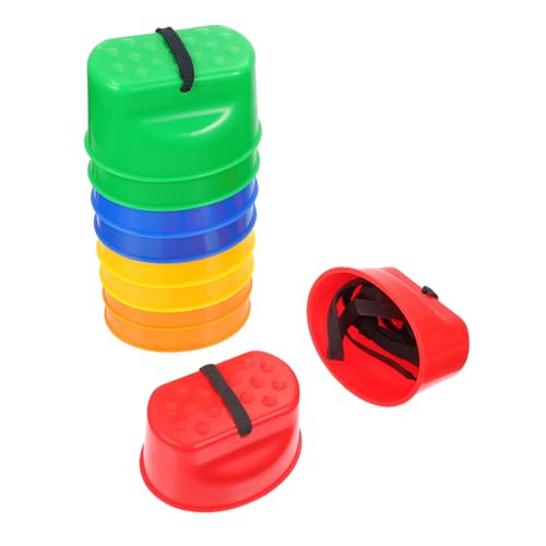 Gatuida 5 Paare Sensory Training Stelzen für Bewegungsförderung im Freien Verstellbar und Sicher für Balance und Koordinationstraining Bunte Farben Für Kindergarten und Zufällige Farbe von Gatuida