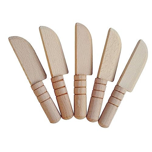Gatuida 5 Stück DIY Holzschneider Werkzeuge Für Für Kleinkinder Holzküchenschneider Holzschneider Modell Holz DIY Schneidespielzeug Holzschneider Kit Puppenhaus Zubehör von Gatuida