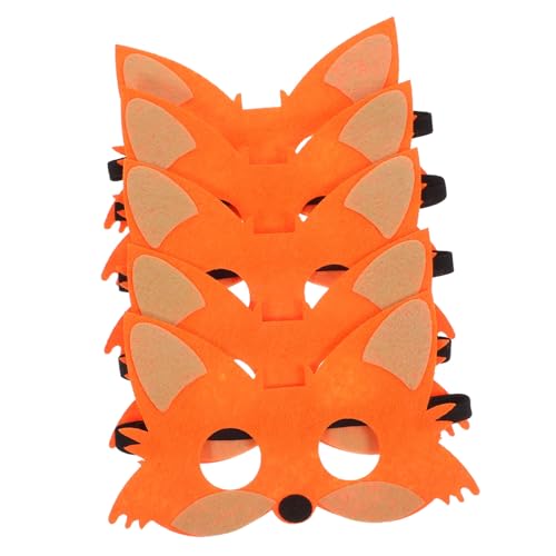 Gatuida 5 Stück Fuchs Halbmaske für Tiermasken aus Filz für Halloween Kostümparty und Cosplay Wiederverwendbare Dekorationsmaske Gatuida 5 Stück Fuchs Halbmaske für Tiermasken aus Filz für Halloween Kostümparty und Cosplay Wiederverwendbare Dekorationsmaske von Gatuida