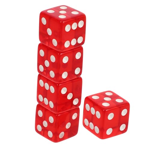 Gatuida 5 Stück Große Rote Transparente Würfel Leichte Party Dices mit Großen Zahlen für Spieleabende Bars und Brettspiel Ersatzteile Einfach zu Transportieren Gatuida 5 Stück Große Rote Transparente Würfel Leichte Party Dices mit Großen Zahlen für Spieleabende Bars und Brettspiel Ersatzteile Einfach zu Transportieren von Gatuida