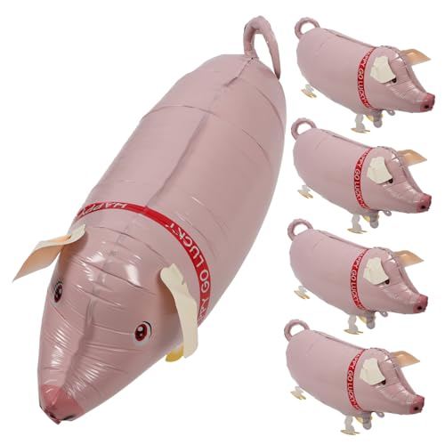 Gatuida 5 Stück Inflatable Schwein Folienballons Leichtes Tier für Geburtstagsfeiern und Partys Spaß für Drinnen und Draußen von Gatuida