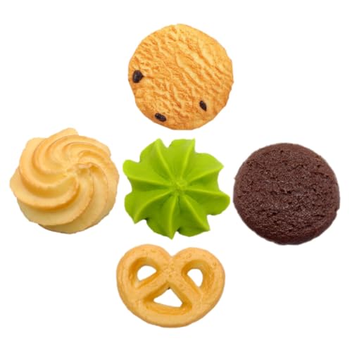 Gatuida 5 Stück Künstliche Keksmodelle Teilig Realistische Dessert Deko Fotorequisiten für Bäckerei Schaufenster Lernspielzeug Kuchenmodell von Gatuida