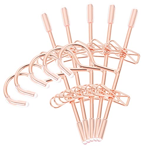 Gatuida 5 Stück Mini Kleiderbügel für Puppen Metallische Puppenkleiderbügel Roségold für Puppenkleidung und Mini Hausdeko Gatuida 5 Stück Mini Kleiderbügel für Puppen Metallische Puppenkleiderbügel Roségold für Puppenkleidung und Mini Hausdeko von Gatuida