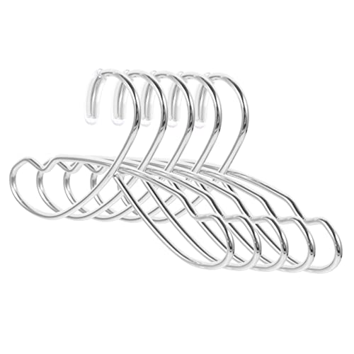 Gatuida 5 Stück Miniatur Puppenkleiderbügel Praktische Kleiderständer für Bjd Puppen und Spielzeugpuppen zur Aufbewahrung und Präsentation von Puppenoutfits Silber von Gatuida