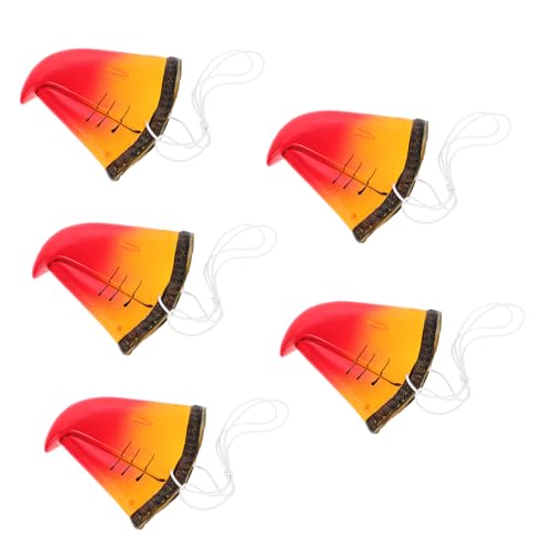 Gatuida 5 Stück Papageien-Nasenstütze halbes Halloween Papageien-Kostümzubehör Vogel Cosplay Tiernase Schnabelmaske Ara Simulation Papageiennase Halloween-Kostüm mit falscher Nase Vinyl Gatuida 5 Stück Papageien-Nasenstütze halbes Halloween Papageien-Kostümzubehör Vogel Cosplay Tiernase Schnabelmaske Ara Simulation Papageiennase Halloween-Kostüm mit falscher Nase Vinyl von Gatuida