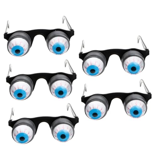 Gatuida 5 Stück Spooky Funny Glasses für Halloween Augenbrillen für Partys Kostüme und Scherze für Junge Menschen Bar und Gruselhausdekoration von Gatuida