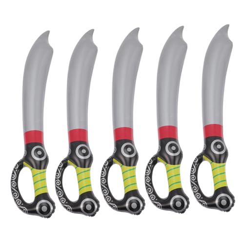 Gatuida 5 Stück Teiliges Aufblasbares Piratenschwert PVC Robust Geburtstagsparty Zubehör Cosplay Piraten Kostüm Accessoire für Mottoparty und Fasching Gatuida 5 Stück Teiliges Aufblasbares Piratenschwert PVC Robust Geburtstagsparty Zubehör Cosplay Piraten Kostüm Accessoire für Mottoparty und Fasching von Gatuida