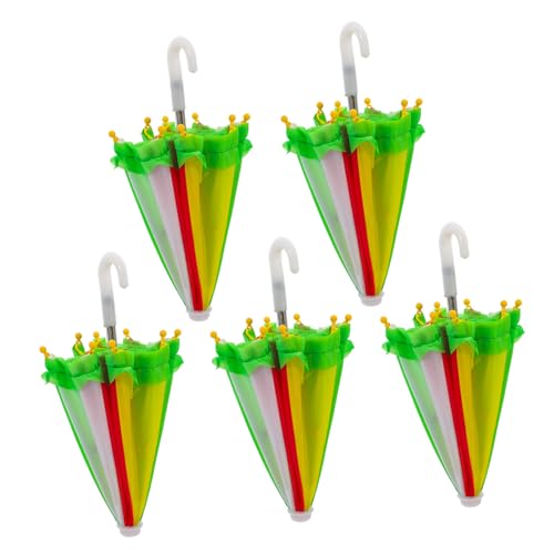 Gatuida 5 Stück Teiliges Bunte Puppenhaus Dekoration Leichte Stilvolle Miniatur schirme für Puppen und Mini szenen Kompakt und Realistisch Gestaltet für Puppenhäuser von Gatuida