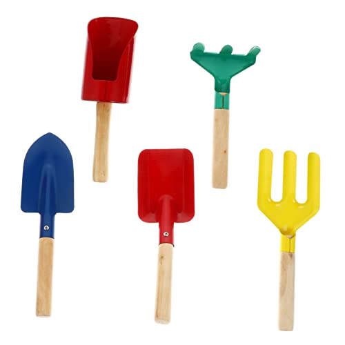 Gatuida 5 Stück Teiliges Gartenspielzeug Set für Metall Schaufel und Laubrechen mit Robustem Holzgriff Kindersicheres Gartenwerkzeug für Spielerisches Pflanzen und Zufällige Farbe Gatuida 5 Stück Teiliges Gartenspielzeug Set für Metall Schaufel und Laubrechen mit Robustem Holzgriff Kindersicheres Gartenwerkzeug für Spielerisches Pflanzen und Zufällige Farbe von Gatuida