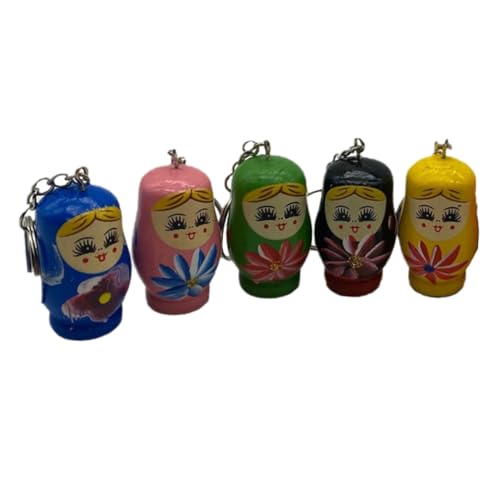 Gatuida 5 Stück Teiliges Matryoshka Schlüsselanhänger aus Holz Handgemalte Russische Puppen Auto Anhänger für Freunde und Familie Farben Zufällig Zufällige Farbe Gatuida 5 Stück Teiliges Matryoshka Schlüsselanhänger aus Holz Handgemalte Russische Puppen Auto Anhänger für Freunde und Familie Farben Zufällig Zufällige Farbe von Gatuida