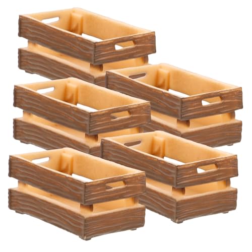 Gatuida 5 Stück Teiliges Mini Holzkisten Puppenhaus Deko aus Kunststoff Leichte Robuste Miniaturkisten für Bastelarbeiten und Puppenhaus Möbel Zubehör Platzsparende Kleine Gatuida 5 Stück Teiliges Mini Holzkisten Puppenhaus Deko aus Kunststoff Leichte Robuste Miniaturkisten für Bastelarbeiten und Puppenhaus Möbel Zubehör Platzsparende Kleine von Gatuida