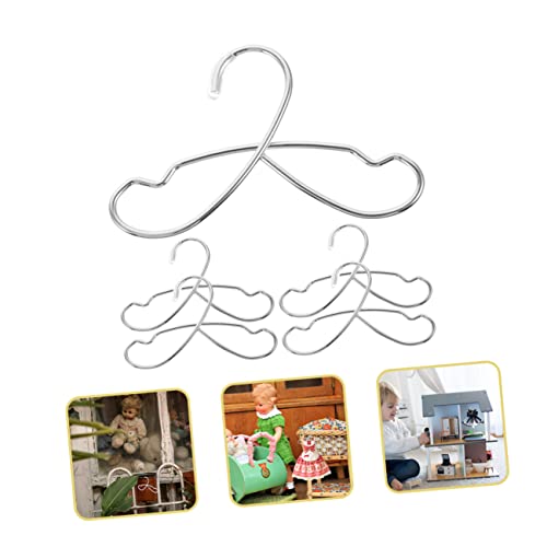 Gatuida 5 Stück Teiliges Mini Puppenkleiderbügel aus Metall Silberfarbene Kleine Kleiderbügel für Puppenkleidung Langlebig und Schonend für Bjd Puppen für DIY und Aufbewahrung von Gatuida