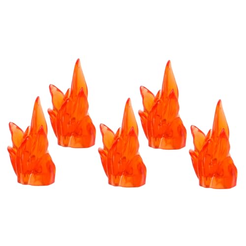 Gatuida 5 Stück Teiliges mit Feuerartigen Effekten für Actionfiguren Miniatur Bausteine Kreativität und Vorstellungskraft für Interaktives und Baustellenzubehör von Gatuida