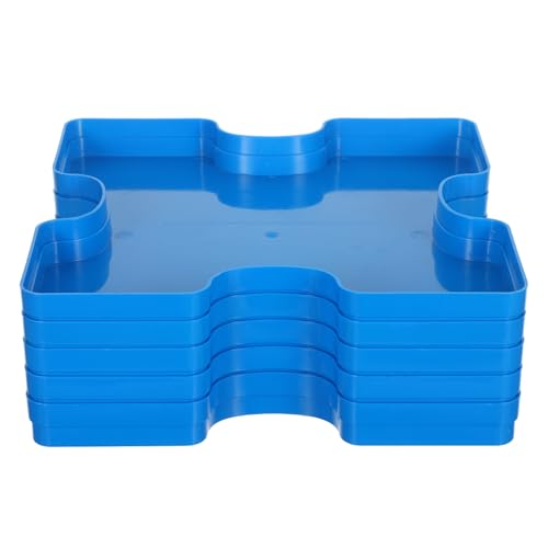 Gatuida 5-teiliges Puzzle-Tablett: Stapelbares Puzzle-Sortiertablett zur einfachen Aufbewahrung – multifunktionales Zubehör für die Organisation von Spielzeug und Perlen-Bastelprojekten von Gatuida