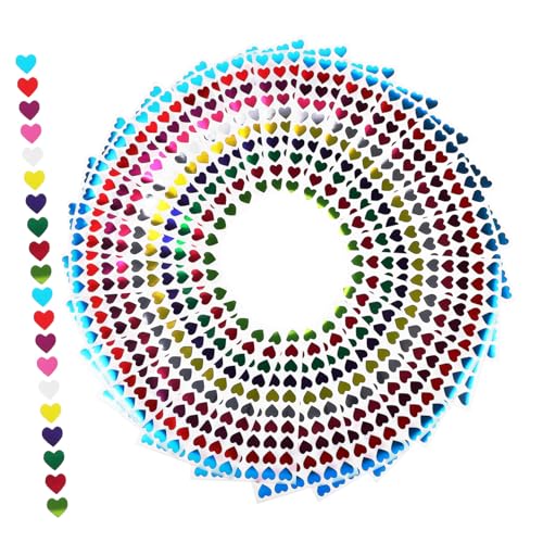 Gatuida 50 Blatt Bunte Herzaufkleber Selbstklebend Kleine Belohnungssticker für Briefumschläge Basteln Dekorationen Geschenketiketten Gatuida 50 Blatt Bunte Herzaufkleber Selbstklebend Kleine Belohnungssticker für Briefumschläge Basteln Dekorationen Geschenketiketten von Gatuida