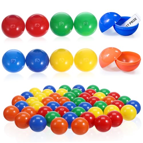 Gatuida 50 Stück Lotteriekugel tischtennisball tischfussball Beer Pong Table kunstoff Kugeln glücksspiel Anrufer Weihnachten Ornamente hohl klein Bingokugeln für die Party Plastikkugeln von Gatuida