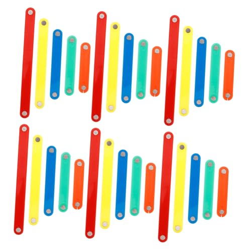 Gatuida 50 Stück Magnetische Geometrie Streifen für Grundschule Mathe Manipulatives Dreiecke Vierecke Winkel Lernspielzeug zur Räumlichen Denkens und Mathematischer Fähigkeiten von Gatuida