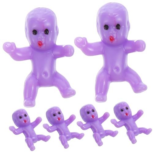 Gatuida 50 Stück Mini Figuren aus Kunststoff Kleine Babypuppen für Shower Partydekorationen Lustige und Spiele für Geburtstags und Gender Feiern von Gatuida