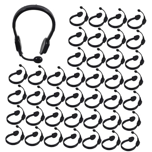 Gatuida 50 Stück Puppenhaus Headset Accessoires Puppen-Mini-Headset verkleidung für kopfhörer spielzeuge Miniatur-Mikrofon-Headset-Requisiten Puppen-DIY-Dekore von Gatuida
