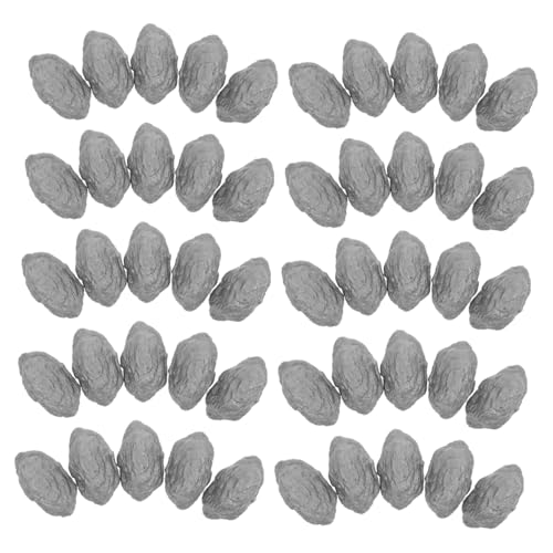 Gatuida 50 Stück Realistische Miniatur Steine aus Robustem Kunststoff Dekorative Diorama Landschaftssteine für Modelleisenbahn Terrarien Fischbecken und Sandtisch Gelände Zubehör von Gatuida