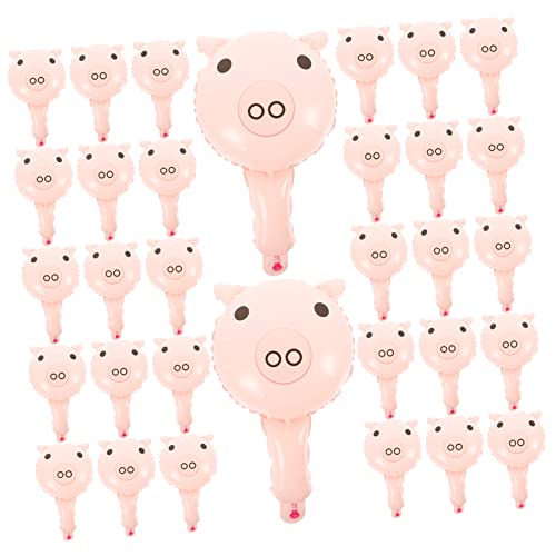Gatuida 50 Stück Schwein Folienballons Aufblasbar Pig Party Deko Realistische Farbdarstellung Große Schweineform für Kindergeburtstag Tierische Geburtstagsluftballons von Gatuida