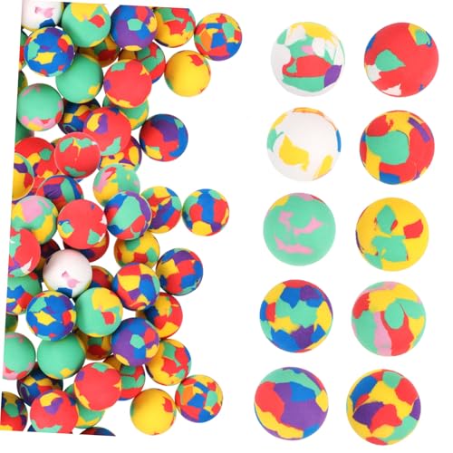 Gatuida 50 Stück Teiliges EVA Bälle Bunte Elastische Spielbälle aus Langlebigem EVA Material Leichte und Strapazierfähige Bouncy Balls Fördert Stressabbau und Kognitive Entwicklung von Gatuida