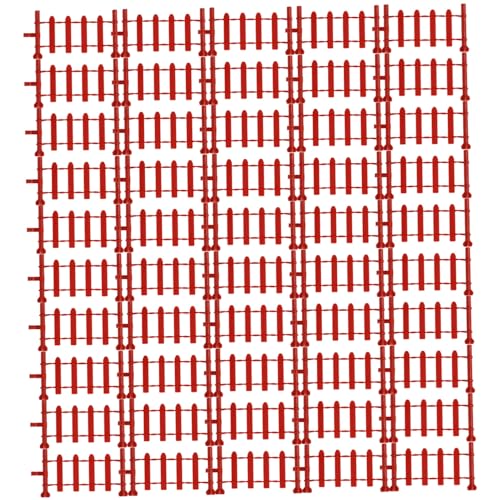 Gatuida 50 Stück Teiliges Kunststoff zaunspielzeug für Sandtisch Flexible DIY Miniatur Farm Zoo Simulation Verbundene Zäune für Garten Dekoration Basteln und Szenenaufbau von Gatuida