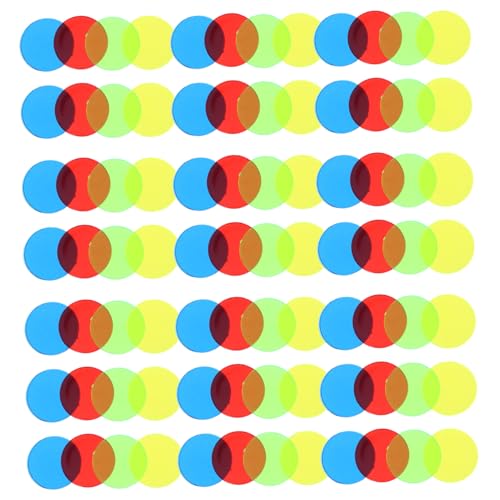 Gatuida 500 Stück Bunte Transparente Plastik Bingo Chips Zählmarken für Spiel Party und Mathematikunterricht Farbige Kunststoffmarker Zufällige Farben Vielseitig für Bingo Zufällige Farbe von Gatuida