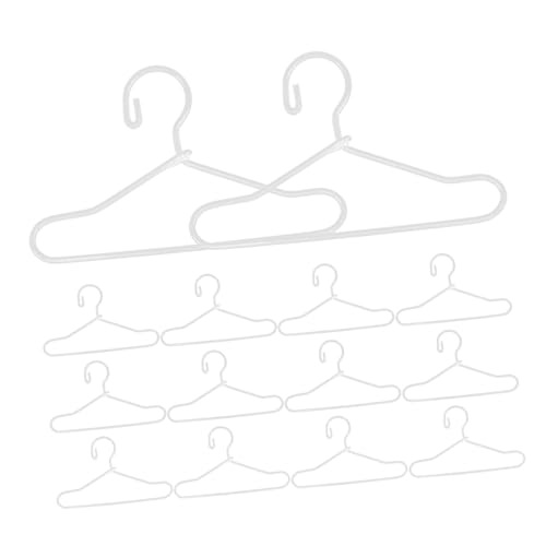 Gatuida 55 Stück Teiliges Miniatur Puppenkleiderbügel aus Weißem Metall Kleine Kleiderbügel Robust Grate für Puppenhaus Kleidung Puppen Outfits Praktisch für Kinderzimmer Ordnung von Gatuida