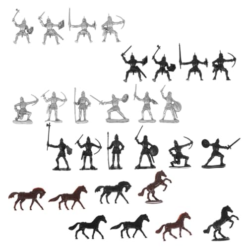 Gatuida 56 Stück Teiliges Mittelalterliches Spielzeugsoldaten mit Fußsoldaten Reitern und Pferdemodellen Stabile Mini Figuren für Dekorative Sammlung Gatuida 56 Stück Teiliges Mittelalterliches Spielzeugsoldaten mit Fußsoldaten Reitern und Pferdemodellen Stabile Mini Figuren für Dekorative Sammlung von Gatuida