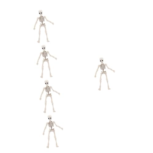 Gatuida 5St Skelett Mann Modell Halloween-Skeletthände Skelette Hai Spukhaus Requisiten halloween dekoration halloween-dekoration künstliches Skelett Mini menschliches Skelett Plastik Weiß von Gatuida