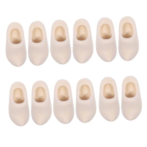 Gatuida 6 Paare Miniatur Unbemalte Holzschuhe Niederländische Puppenschuhe Unvollendete Mini Holzclogs für DIY Bastelprojekte Puppenhaus Dekoration Gatuida 6 Paare Miniatur Unbemalte Holzschuhe Niederländische Puppenschuhe Unvollendete Mini Holzclogs für DIY Bastelprojekte Puppenhaus Dekoration von Gatuida