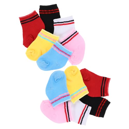 Gatuida 6 Paare Puppensocken Bunte Weiche Socken für Puppen für Puppenkleidung und Accessoires Charmante Muster für Kreatives Spielzeugdekor Gatuida 6 Paare Puppensocken Bunte Weiche Socken für Puppen für Puppenkleidung und Accessoires Charmante Muster für Kreatives Spielzeugdekor von Gatuida