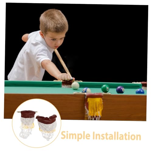 Gatuida 6 Sätze Teiliges Mini Billard Drop Pockets mit Robusten Eisen Ecken Effiziente Ballaufbewahrung für Tischbillard Zuhause Geeignet für Mini Billardtische von Gatuida