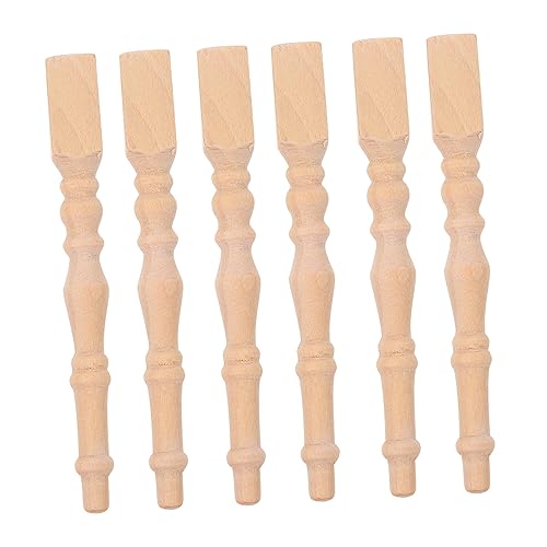 Gatuida 6 Stück Beine für Puppenhausmöbel spielzeuge für hühner spielsachen für Mini Tischbeine spielzeuge Miniatur klein Mini-Tischbeine Mini Möbel Holz von Gatuida