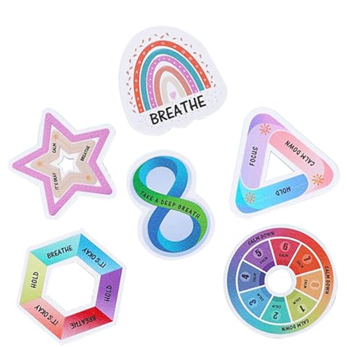 Gatuida 6 Stück Beruhigende Sensory Aufkleber Bunte Texturierte Sticker für Stressbewältigung und Entspannung für Schreibtisch und DIY Projekte von Gatuida