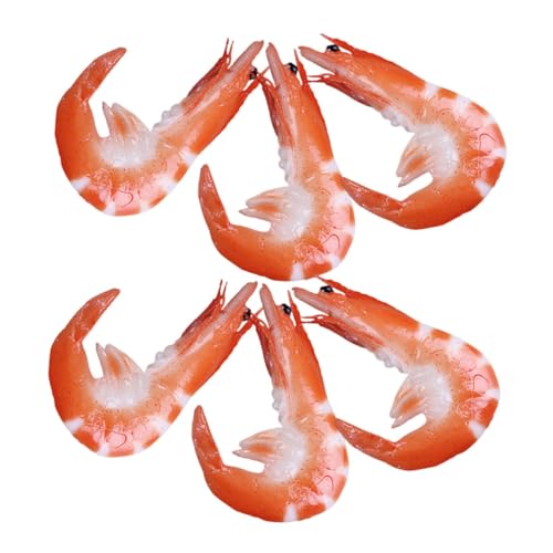 Gatuida 6 Stück Garnelenmodell gefälschte gekochte Garnelen simulierte Rohe Garnelen Attrappe-Garnele Garnelendekoration Simulation Garnelen gefälschte Garnelenstütze PVC rot Gatuida 6 Stück Garnelenmodell gefälschte gekochte Garnelen simulierte Rohe Garnelen Attrappe-Garnele Garnelendekoration Simulation Garnelen gefälschte Garnelenstütze PVC rot von Gatuida