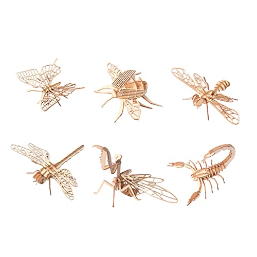 Gatuida 6 Stück Holz Puzzle Teiliges mit Insekten und Tiermotiven Pädagogisches Bastelspielzeug für Kreative Holzspielzeuge Kreativität und Geduld Gatuida 6 Stück Holz Puzzle Teiliges mit Insekten und Tiermotiven Pädagogisches Bastelspielzeug für Kreative Holzspielzeuge Kreativität und Geduld von Gatuida