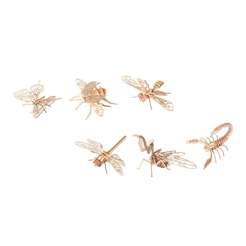 Gatuida 6 Stück Holz Puzzle für Teiliges Insekten Modellbau aus Hochwertigem Holz Sicher und Kreativ für DIY Bastelprojekte und Pädagogisches Lernen Gatuida 6 Stück Holz Puzzle für Teiliges Insekten Modellbau aus Hochwertigem Holz Sicher und Kreativ für DIY Bastelprojekte und Pädagogisches Lernen von Gatuida