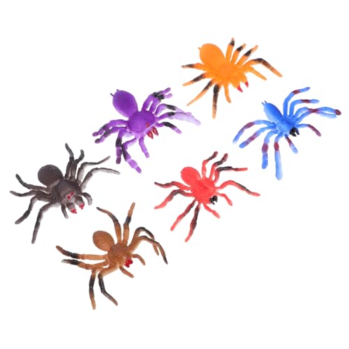 Gatuida 6 Stück Künstliche Spinnen: Halloween-spinnenspielzeug Für Kinder – Wasseraktiviertes, Farbwechselndes Harzinsekt Für Streich-Requisiten, Party-Dekorationen von Gatuida