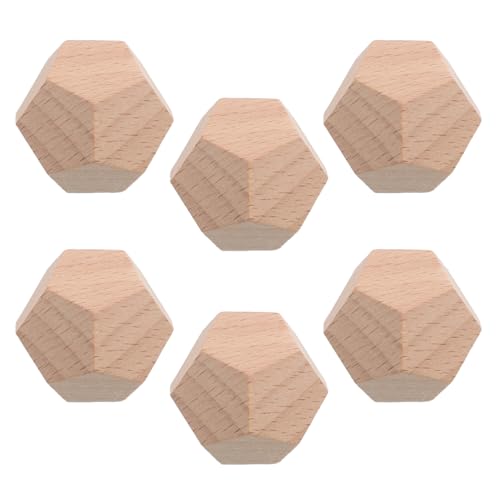 Gatuida 6 Stück Leere Holzwürfel: Unfertige Holzblöcke Für DIY-bastelprojekte – 12-seitige Würfel Mit Abgerundeten Ecken Für Geburtstags- Und Valentinstagspartys Gatuida 6 Stück Leere Holzwürfel: Unfertige Holzblöcke Für DIY-bastelprojekte – 12-seitige Würfel Mit Abgerundeten Ecken Für Geburtstags- Und Valentinstagspartys von Gatuida